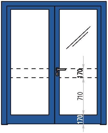 Porta vetrata in alluminio